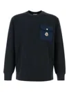 Moncler Blue Cotton Sweatshirt Men In 蓝色
