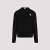 Moncler Crew Neck Cotton Sweatshirt In Black