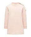 Moncler Robe Sweat En Coton In Pink