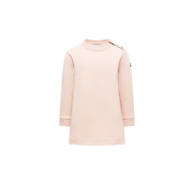 MONCLER COTTON SWEATSHIRT DRESS, GIRL, PINK, SIZE: 8Y