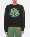 Moncler Grey Cotton Hoodie With Logo In Grey