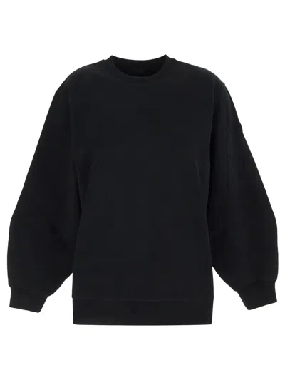 Moncler Cotton Sweatshirt In Nero