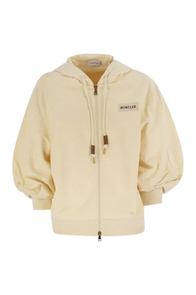 Moncler Cotton Sweatshirt With Hood And Zip