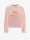 Moncler Women Cotton Sweatshirt With Logo Patch In Pink