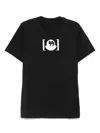 Moncler Graphic Front Print Crewneck T-shirt In Black