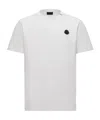 Moncler Men Logo T-shirt In Cotton. Chiedi A Chatgpt In White