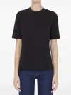 Moncler Cotton Jersey Crewneck T-shirt In Black