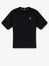 Moncler T-shirt In Cotone In Black