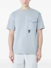Moncler Grenoble Men Logo Motif T-shirt In Blue