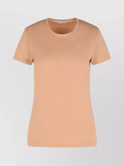 Moncler Cotton T-shirt Crew Neck In Neutral
