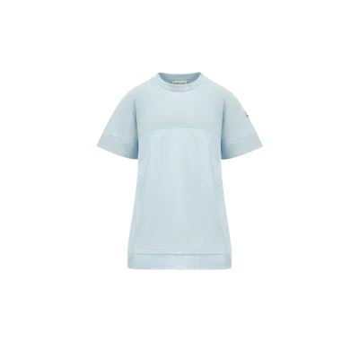 Moncler Kids' Robe T-shirt En Coton In ブルー