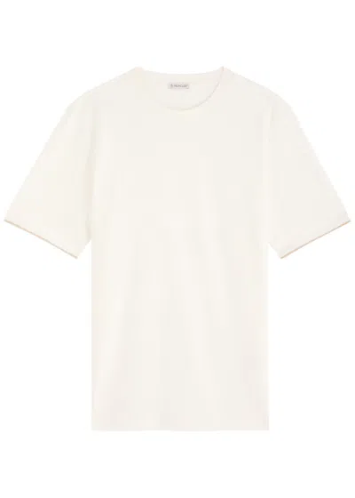 Moncler Cotton T-shirt In Ecru