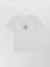 Moncler White Cotton T-shirt With Embroidered Heart In White