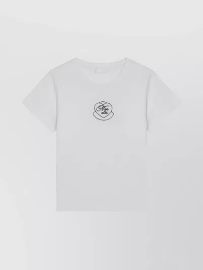 MONCLER COTTON T SHIRT FEATURING EMBROIDERED HEART