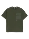 Moncler Logo Patch Cotton Pocket T-shirt In Green