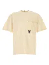 Moncler T-shirt In Cotone Crema Uomo In Neutrals