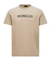 Moncler Cotton Logo T-shirt In Nude