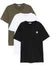 Moncler Cotton T-shirt (pack Of Three) In Black