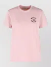 Moncler T-shirt With Embroidery In Pink