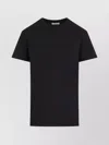 Moncler Biologic Cotton T-shirt With Embroidered Logo In Black