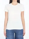 Moncler Logo Patch Cotton Jersey T-shirt In White