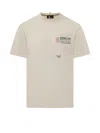 Moncler Short Sleeve Graphic T-shirt Pocket In White