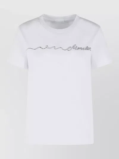 Moncler Logo Cotton T-shirt In White