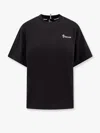 Moncler Grenoble Embossed Logo Cotton Jersey T-shirt In Black