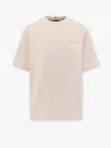 Moncler T-shirt In Cotone Con Logo Frontale In White