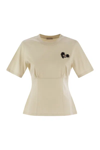 Moncler Hand-beaded Logo T-shirt In Multi