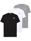 Moncler Logo Cotton T-shirt In Grey