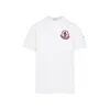 Moncler Cotton T-shirt With Logo Patch In White