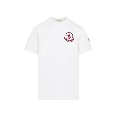 Moncler Cotton T-shirt With Logo Patch In White