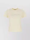 Moncler Crystal Logo Cotton T-shirt In Gold