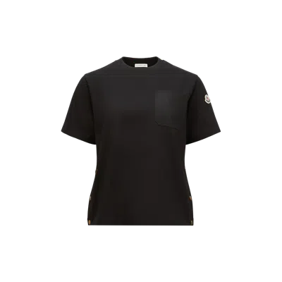 Moncler Cotton T-shirt With Pocket Black