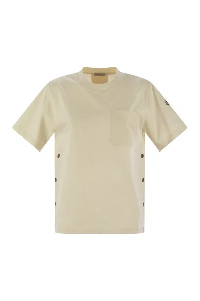 Moncler Cotton T-shirt With Pocket In Brown