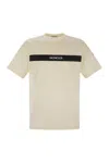 Moncler T-shirt In Cotone Con Logo Gommato