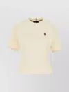 Moncler Cotton T-shirt With Ruffle And Triangle Detail