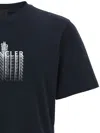 Moncler Cotton T-shirt With Shaded Logo In Navy