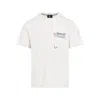 Moncler Cotton T-shirt With Embossed Logo Grenoble Clothing In White