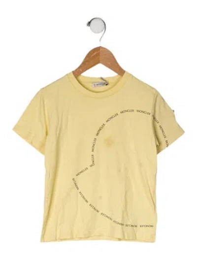 Pre-owned Moncler Babies' Cotton T Shrt In Yellow
