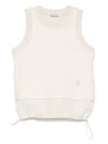 Moncler Cotton Tank Top In Neutrals