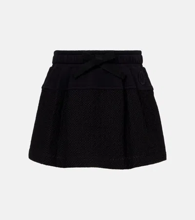 Moncler Cotton Tennis Skirt In Black