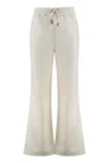 Moncler Elastic Waistband Flared Leg Track-pants In White