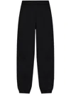 Moncler Logo-embroidered Cotton Track Pants In Black