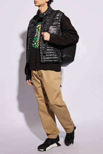 Moncler Cotton Trousers In Black