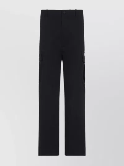 Moncler Cotton Trousers Cargo Pockets In Black