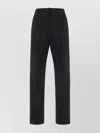 Moncler Cotton Trousers With Back Pockets And Belt Loops In Black