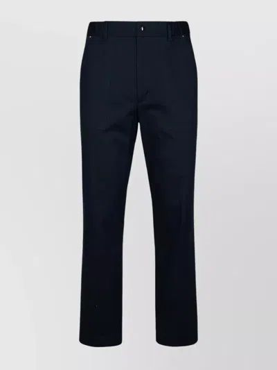 Moncler Cotton Trousers With Pockets And Belt Loops In Black
