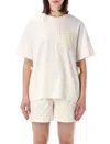 Moncler Beige Solid Crew Neck T-shirt In Neutral